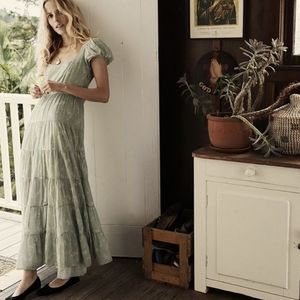 TRADED🌼Doen Ruby Dress | green with little white daisies | small/medium